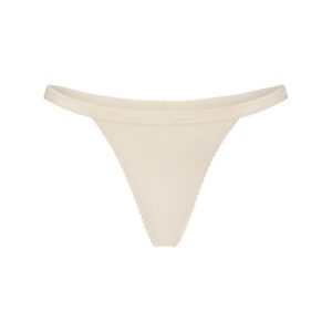 Home lightweight cotton logo picot thong