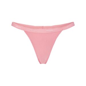 Home lightweight cotton logo picot thong