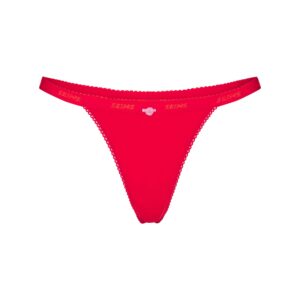 Home lightweight cotton logo picot thong