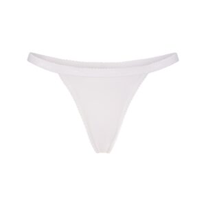 Home lightweight cotton logo picot thong
