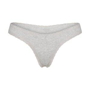 lightweight cotton pointelle lace thong