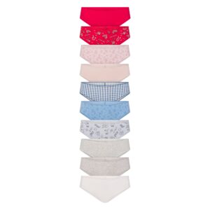 lightweight cotton ruched back hipster 10 pack