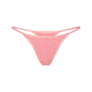 lightweight cotton pointelle lace string thong