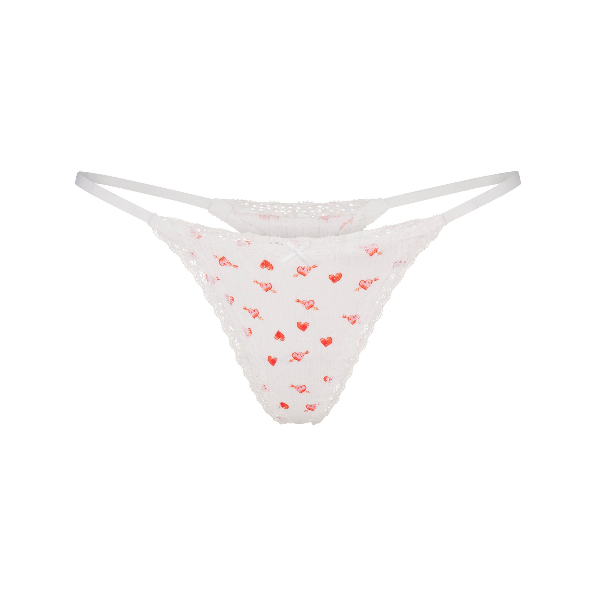 lightweight cotton pointelle lace string thong lightweight cotton pointelle lace string thong