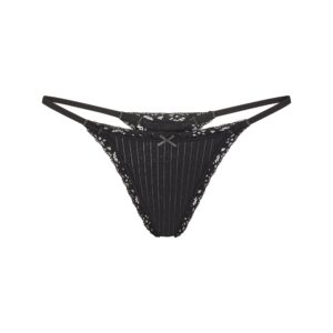 lightweight cotton pointelle lace string thong