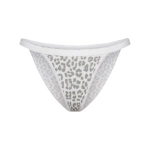 lightweight cotton logo picot string bikini