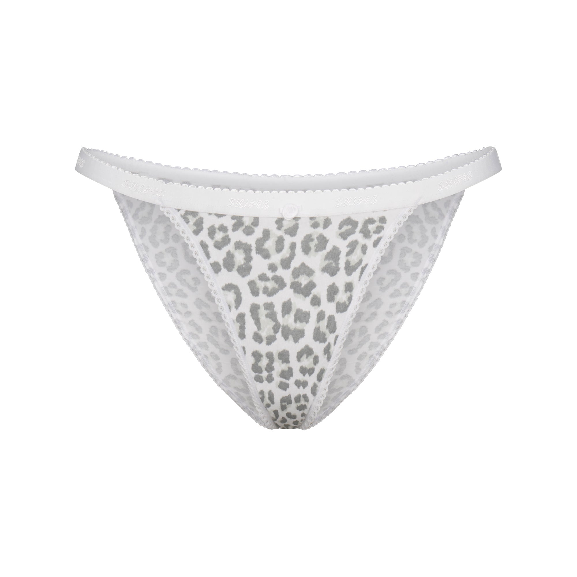 lightweight cotton logo picot string bikini lightweight cotton logo picot string bikini