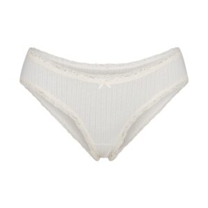 lightweight cotton pointelle lace brief
