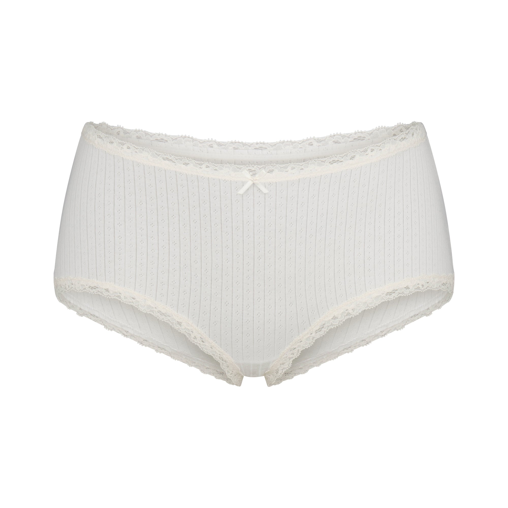 lightweight cotton pointelle lace boy short lightweight cotton pointelle lace boy short