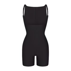 Home skims body core sculpt back smoothing open bust mid thigh bodysuit