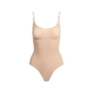 sheer seamless thong bodysuit