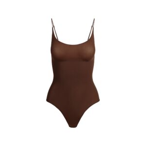 sheer seamless thong bodysuit