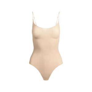 sheer seamless thong bodysuit