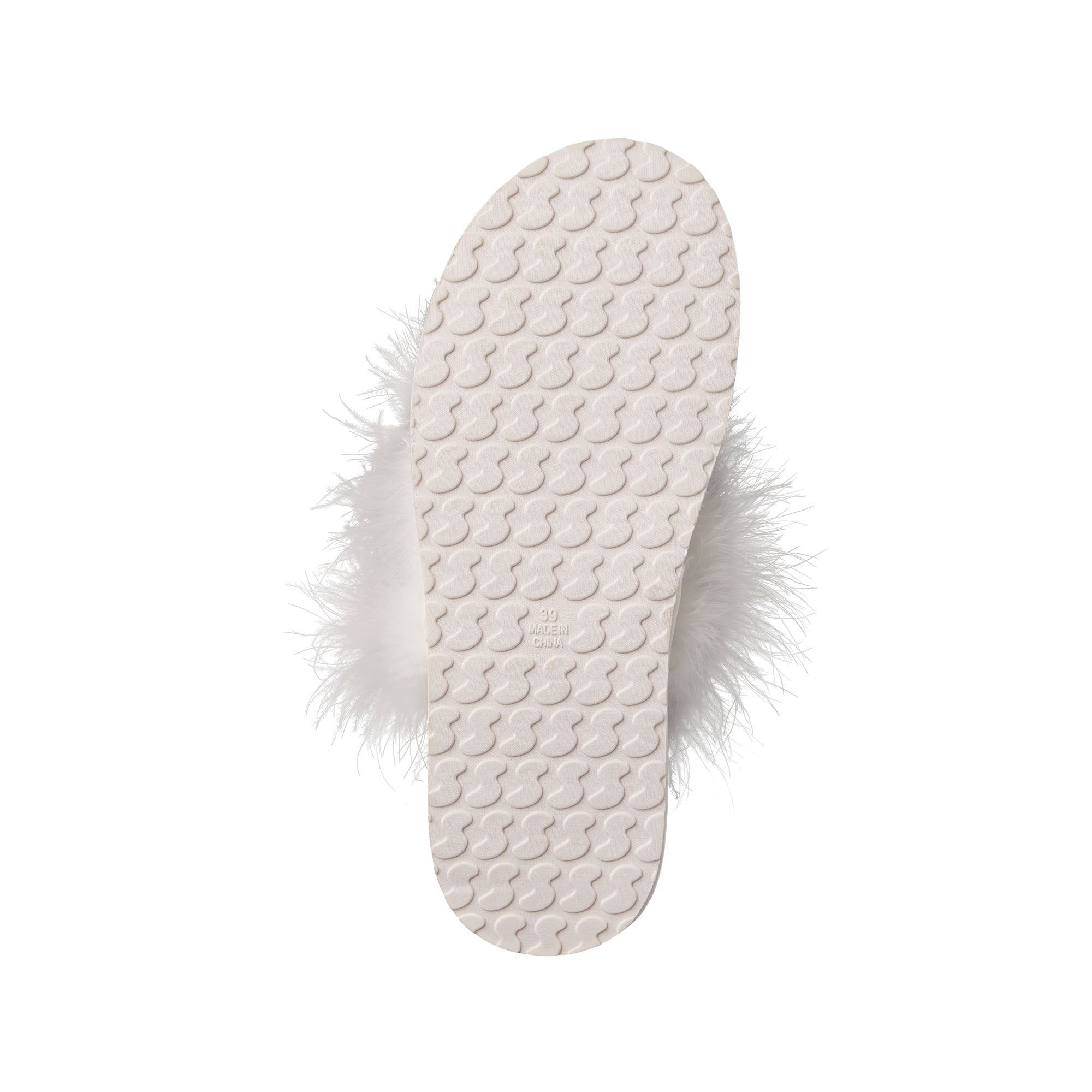 faux feather slipper faux feather slipper