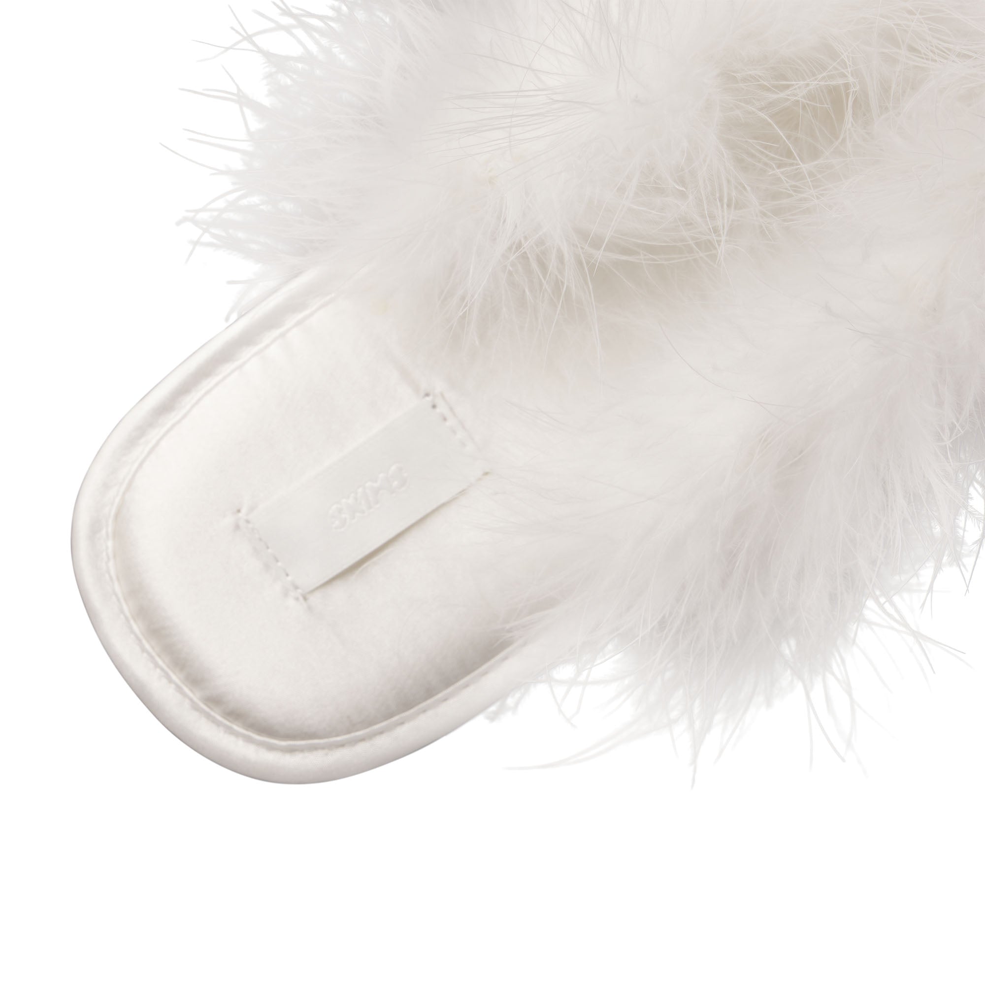 faux feather slipper faux feather slipper