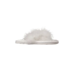 faux feather slipper