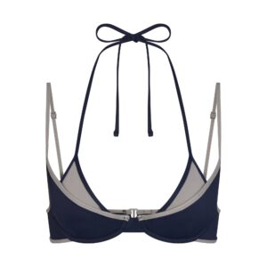 signature swim layered plunge bikini top