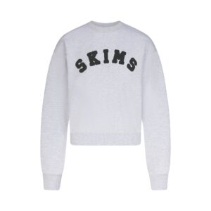 cotton fleece logo classic crewneck