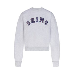 cotton fleece logo classic crewneck