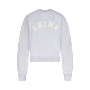cotton fleece logo classic crewneck