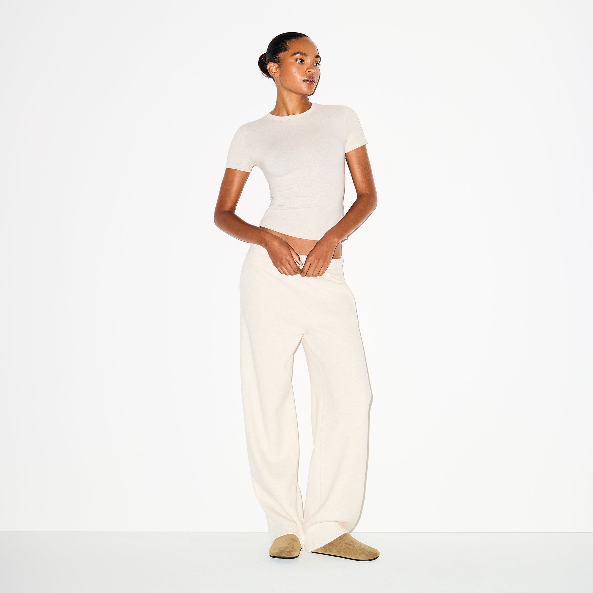 cotton fleece classic straight leg pant cotton fleece classic straight leg pant