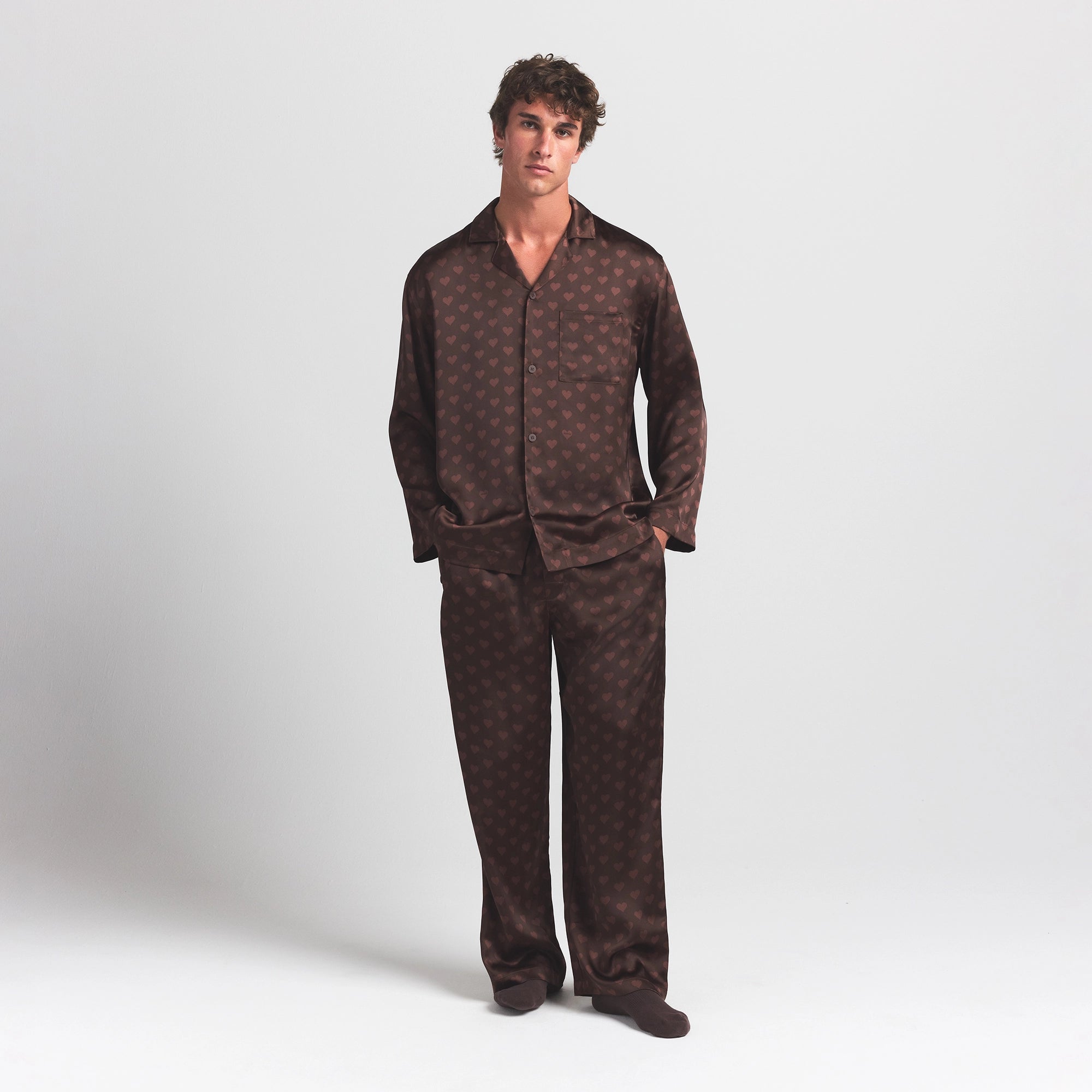 sateen sleep mens long sleep set sateen sleep mens long sleep set