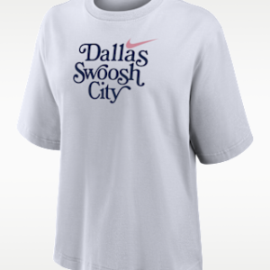 nike swoosh cities dallas Женская футболка свободного кроя с короткими рукавами