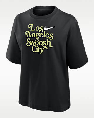 nike swoosh cities los angeles Женская футболка свободного кроя с короткими рукавами nike swoosh cities los angeles Женская футболка свободного кроя с короткими рукавами