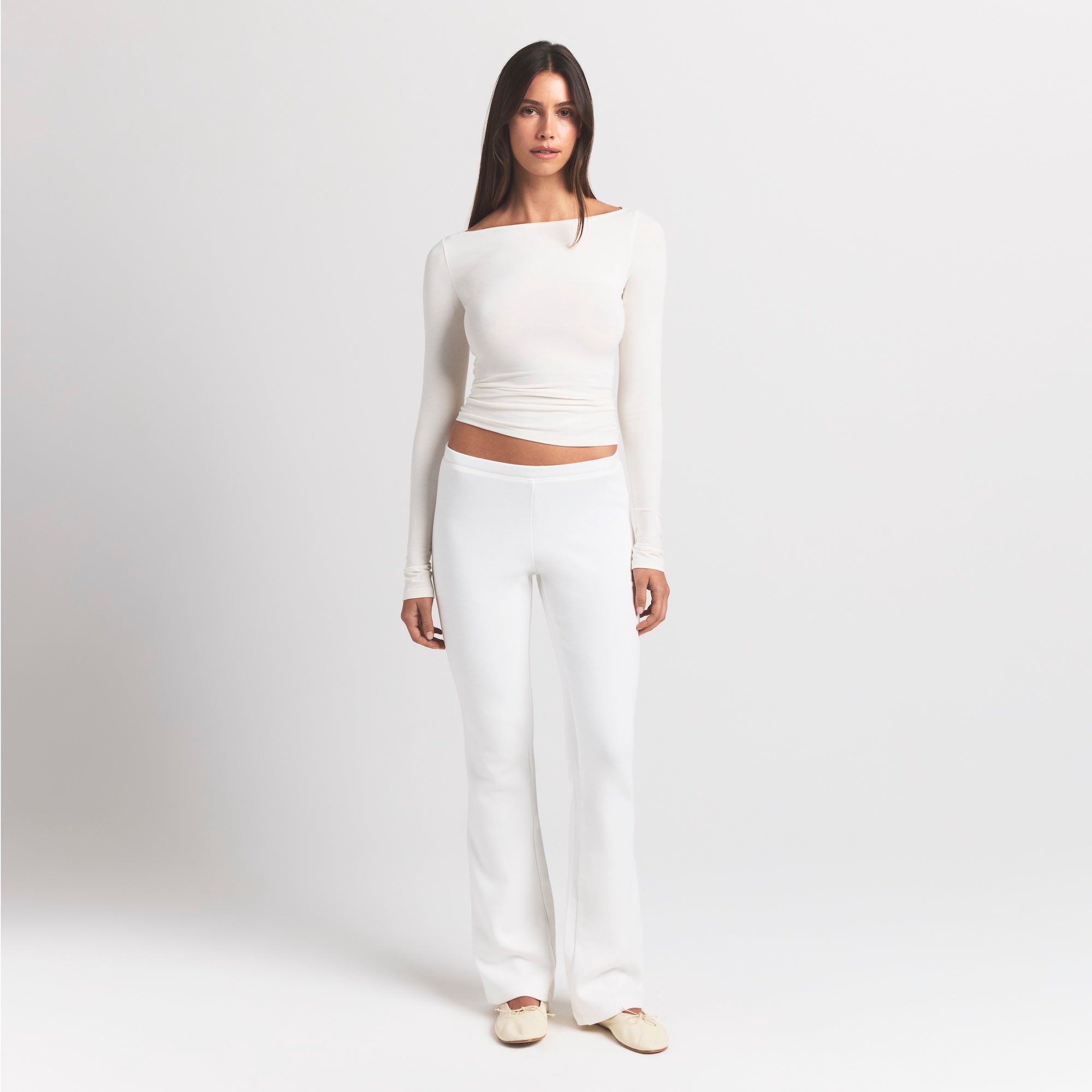cotton jersey long sleeve boatneck top cotton jersey long sleeve boatneck top