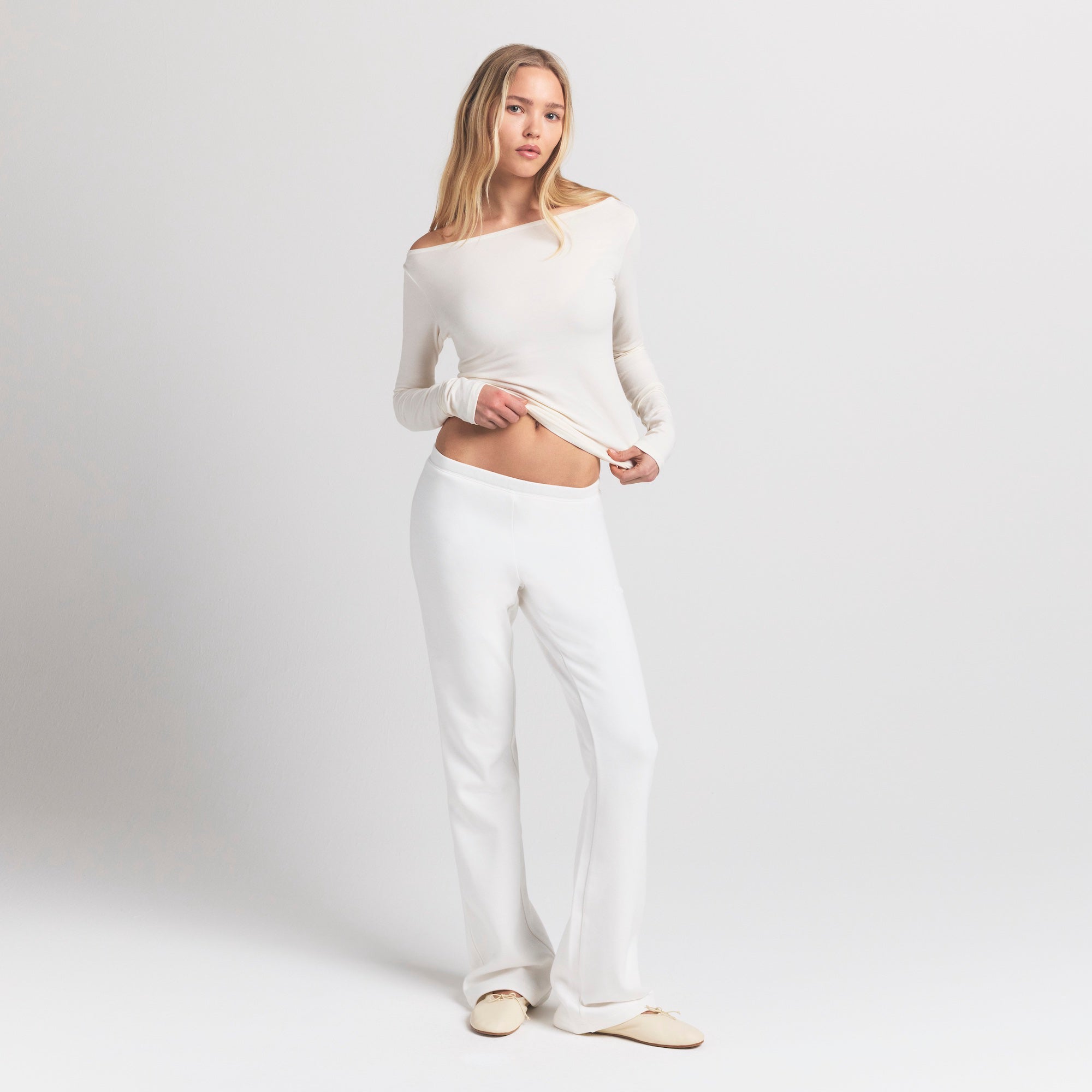 cotton jersey long sleeve boatneck top cotton jersey long sleeve boatneck top