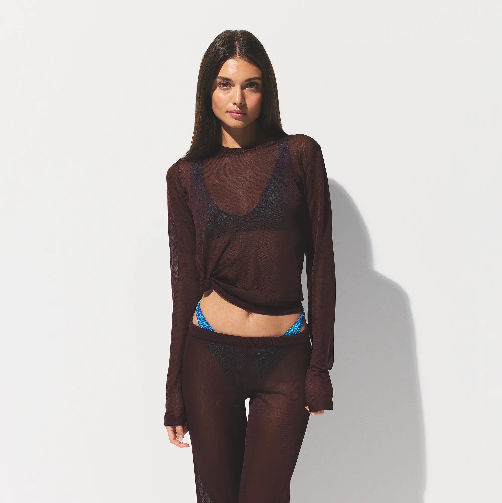 slinky knit crew neck long sleeve top slinky knit crew neck long sleeve top