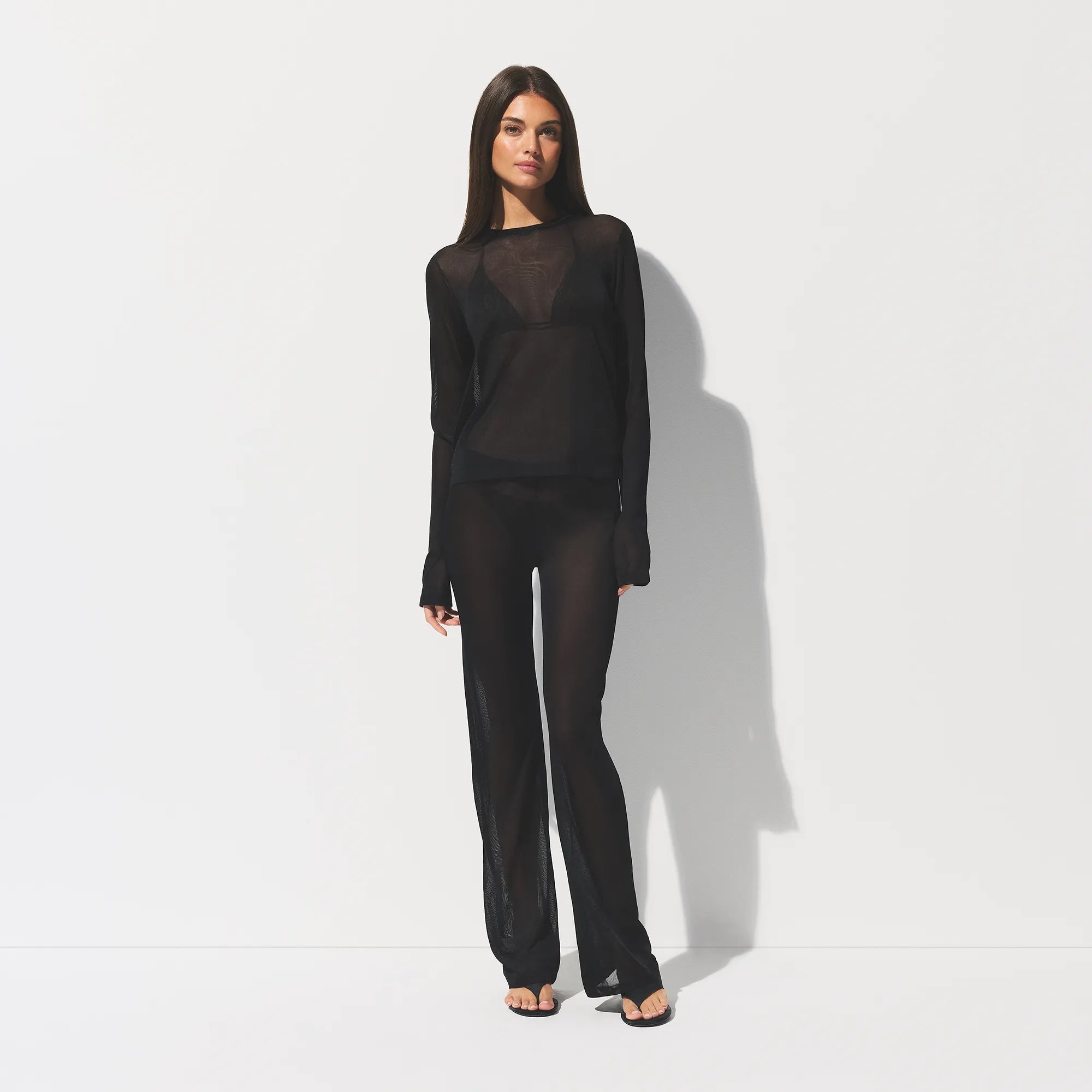 slinky knit crew neck long sleeve top slinky knit crew neck long sleeve top
