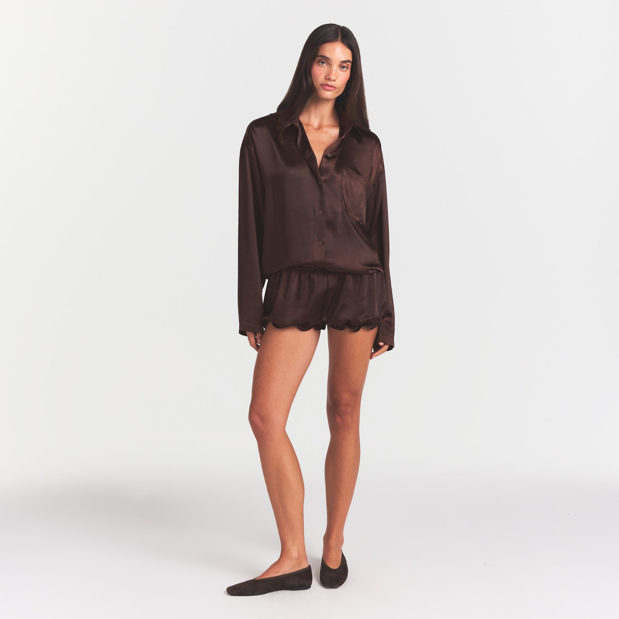 lightweight satin oversized shirt lightweight satin oversized shirt