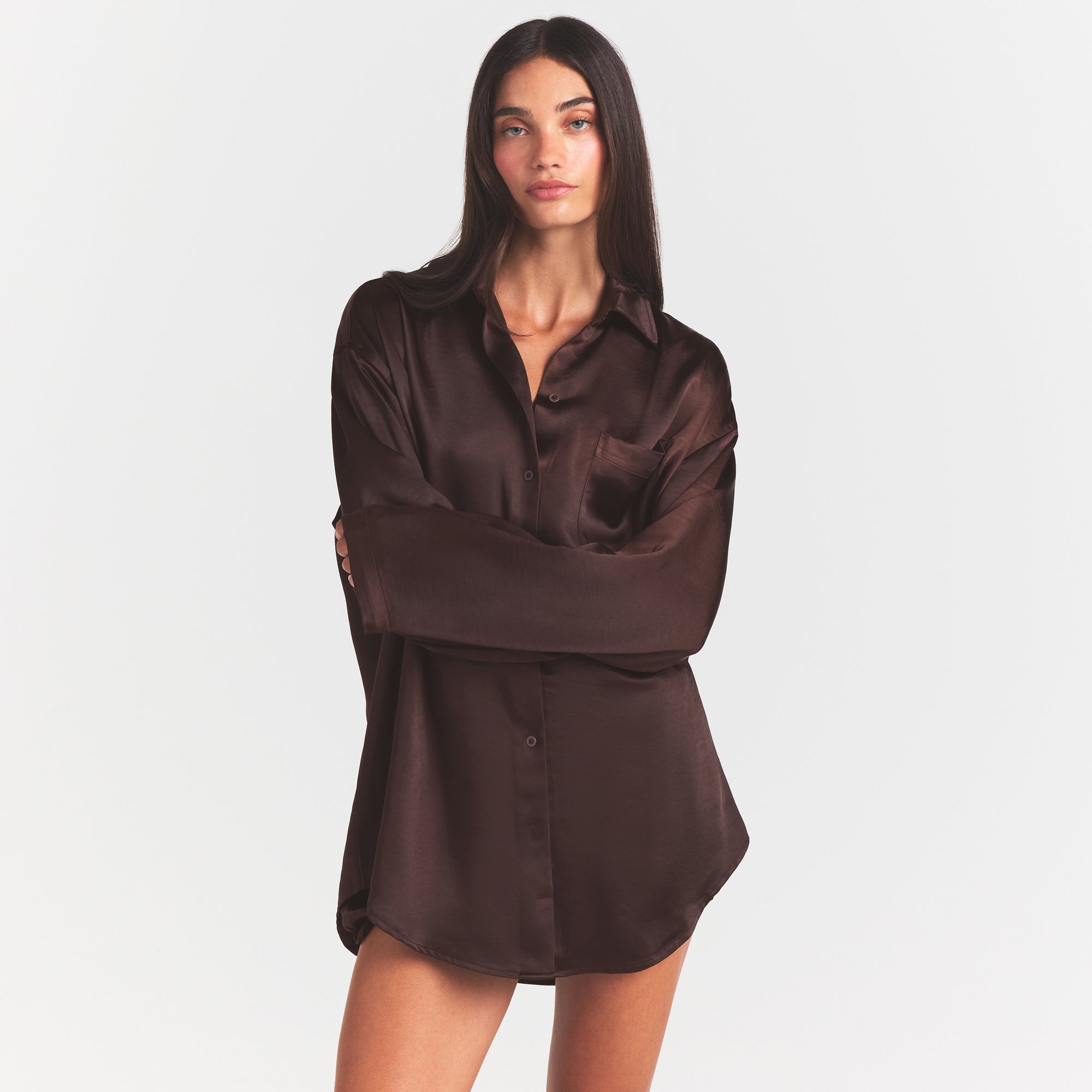 lightweight satin oversized shirt lightweight satin oversized shirt