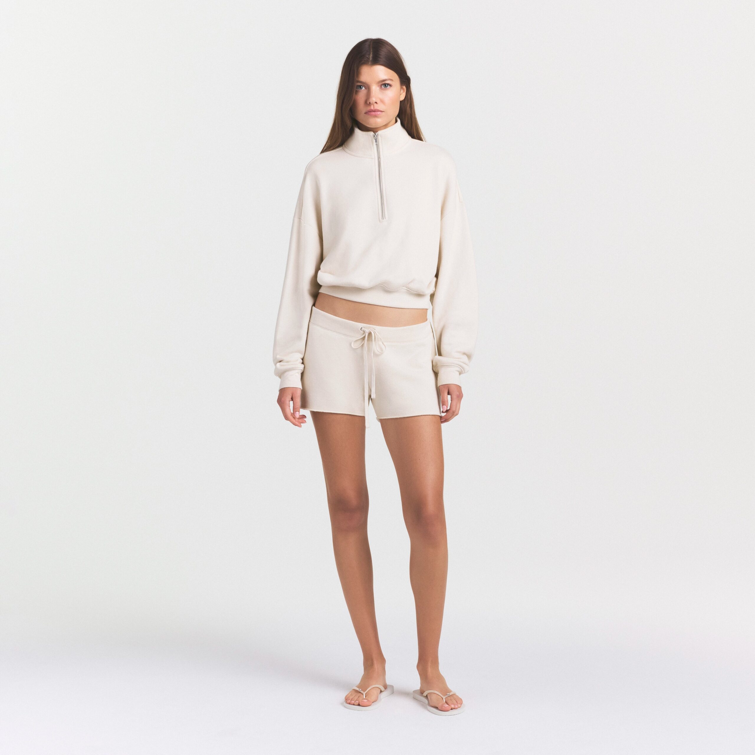 drapey french terry half zip drapey french terry half zip