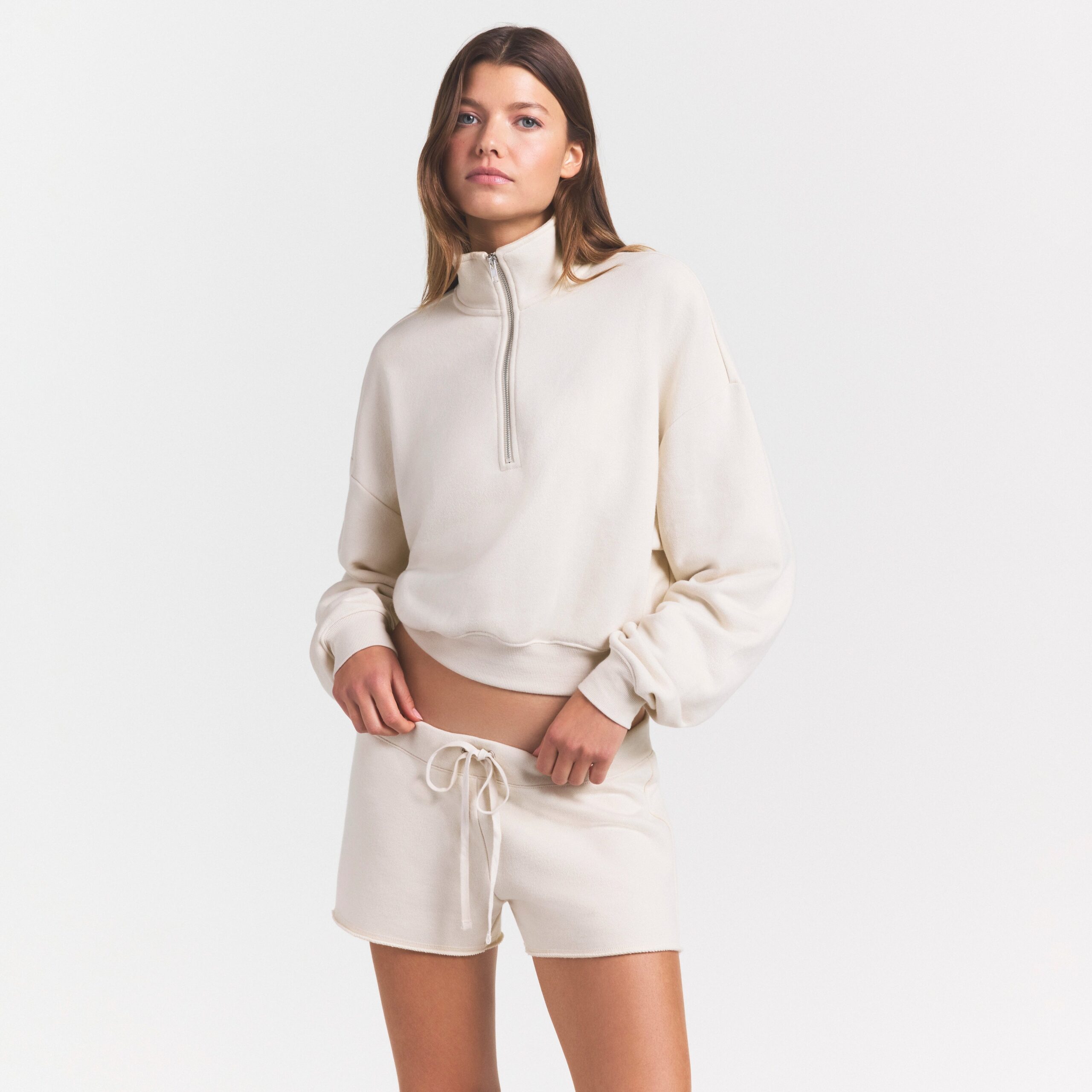 drapey french terry half zip drapey french terry half zip