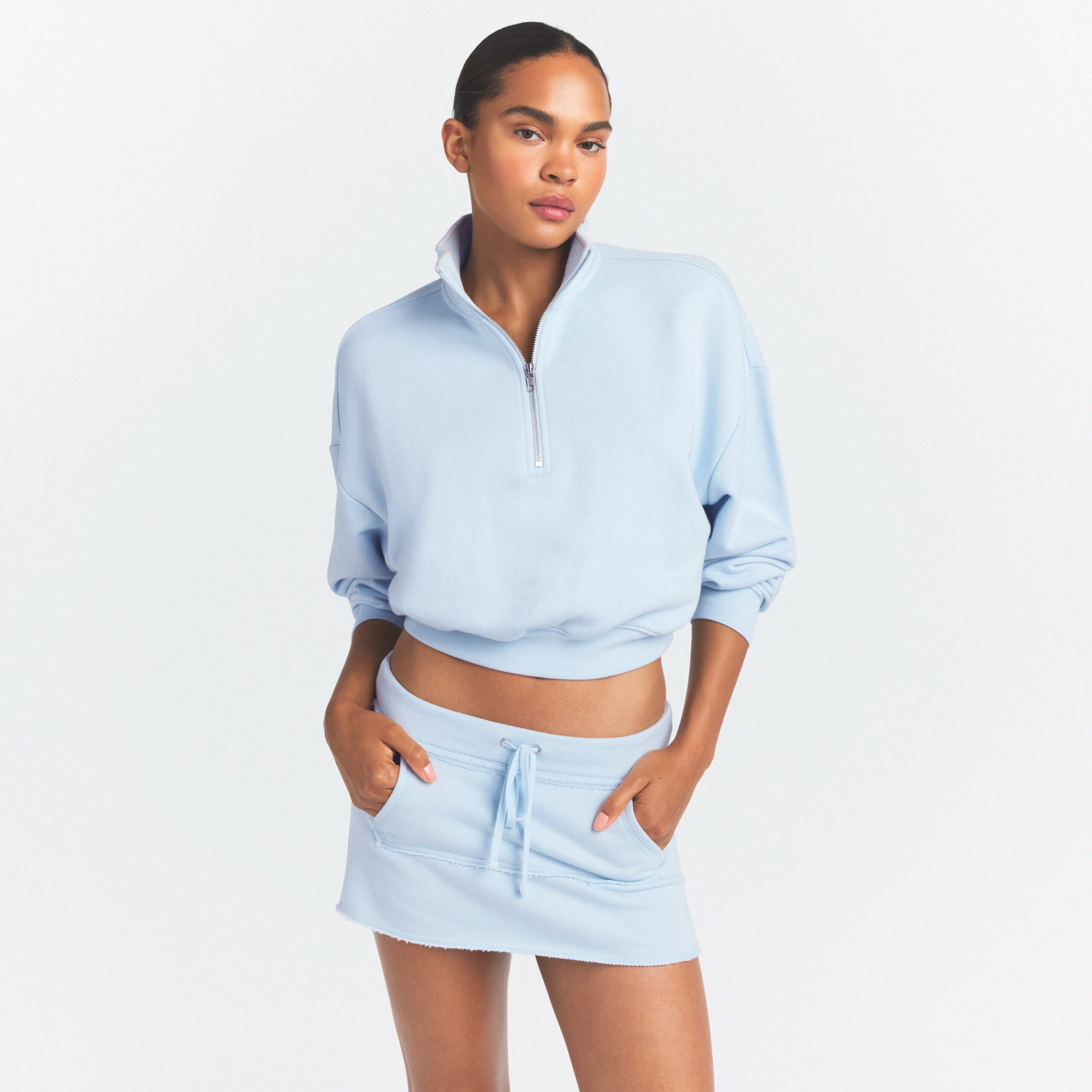 drapey french terry half zip drapey french terry half zip