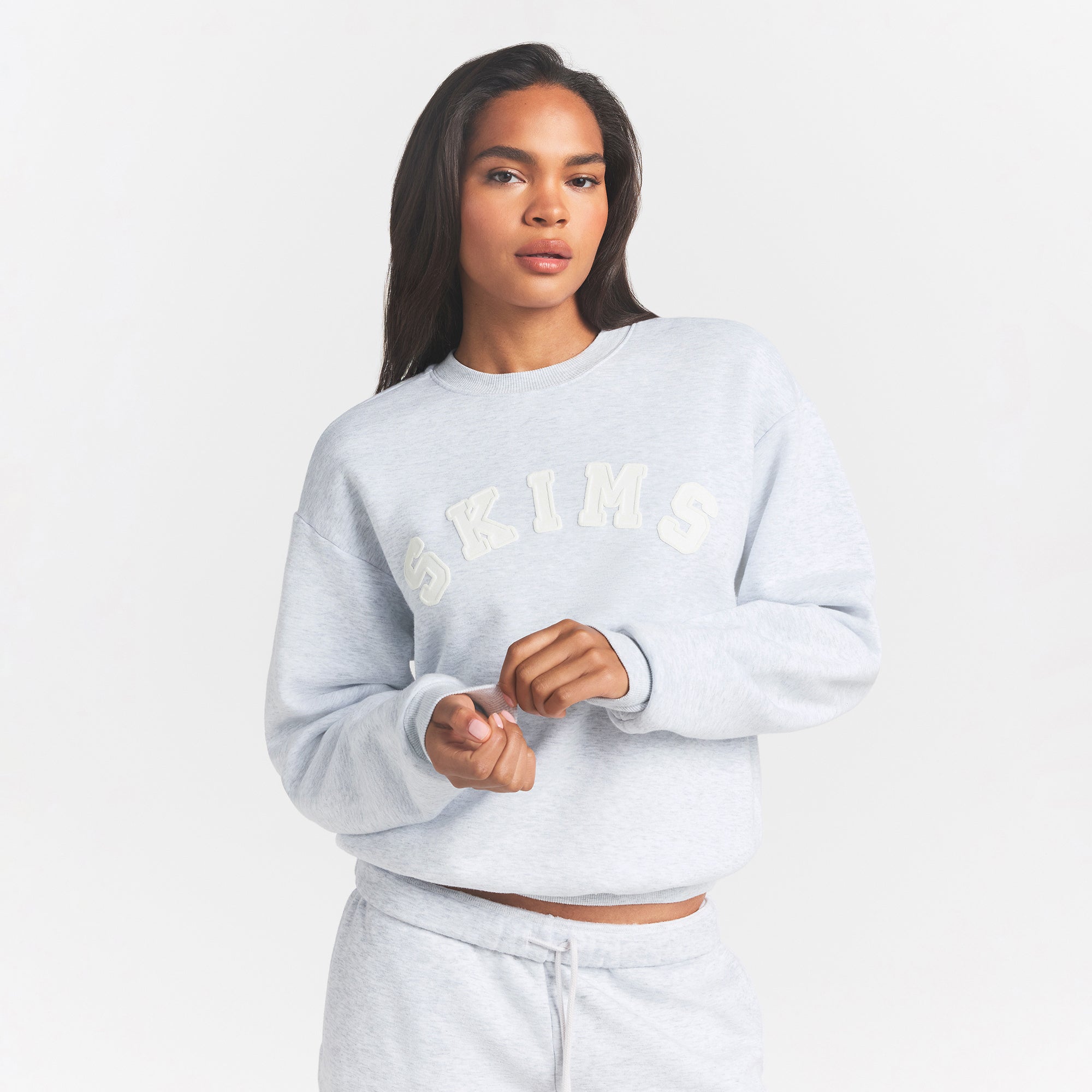 cotton fleece logo classic crewneck cotton fleece logo classic crewneck