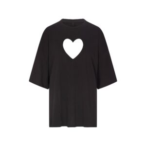 worn in jersey heart oversized t shirt