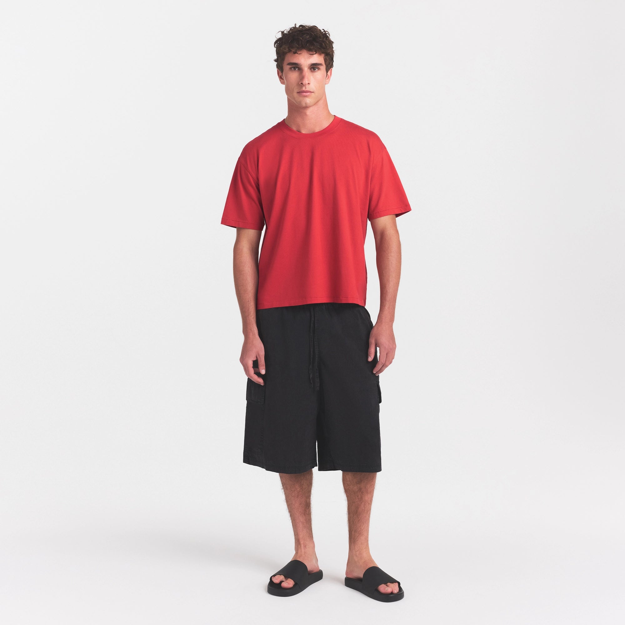 heavyweight cotton mens relaxed cropped crewneck heavyweight cotton mens relaxed cropped crewneck