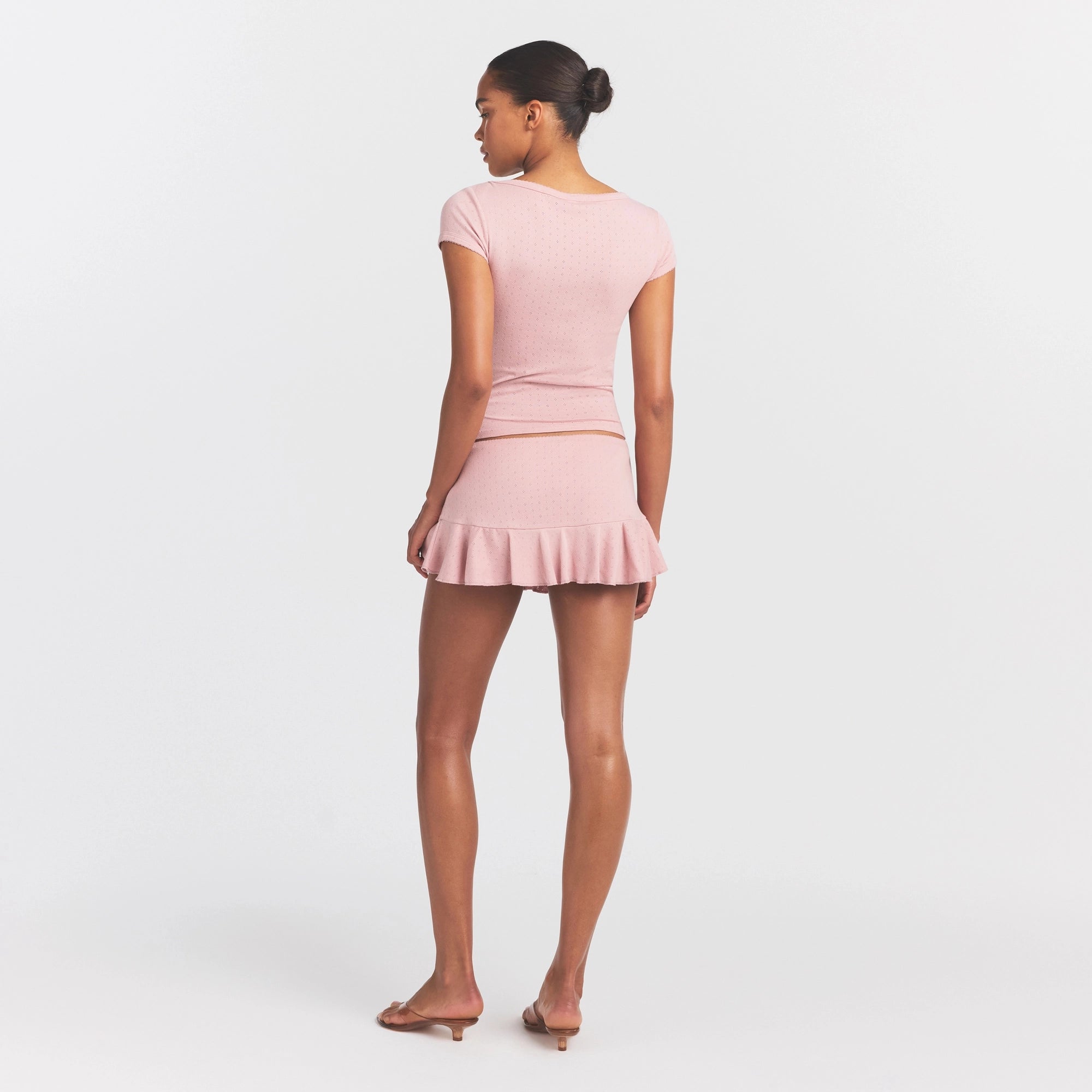 heavy pointelle boatneck tee heavy pointelle boatneck tee