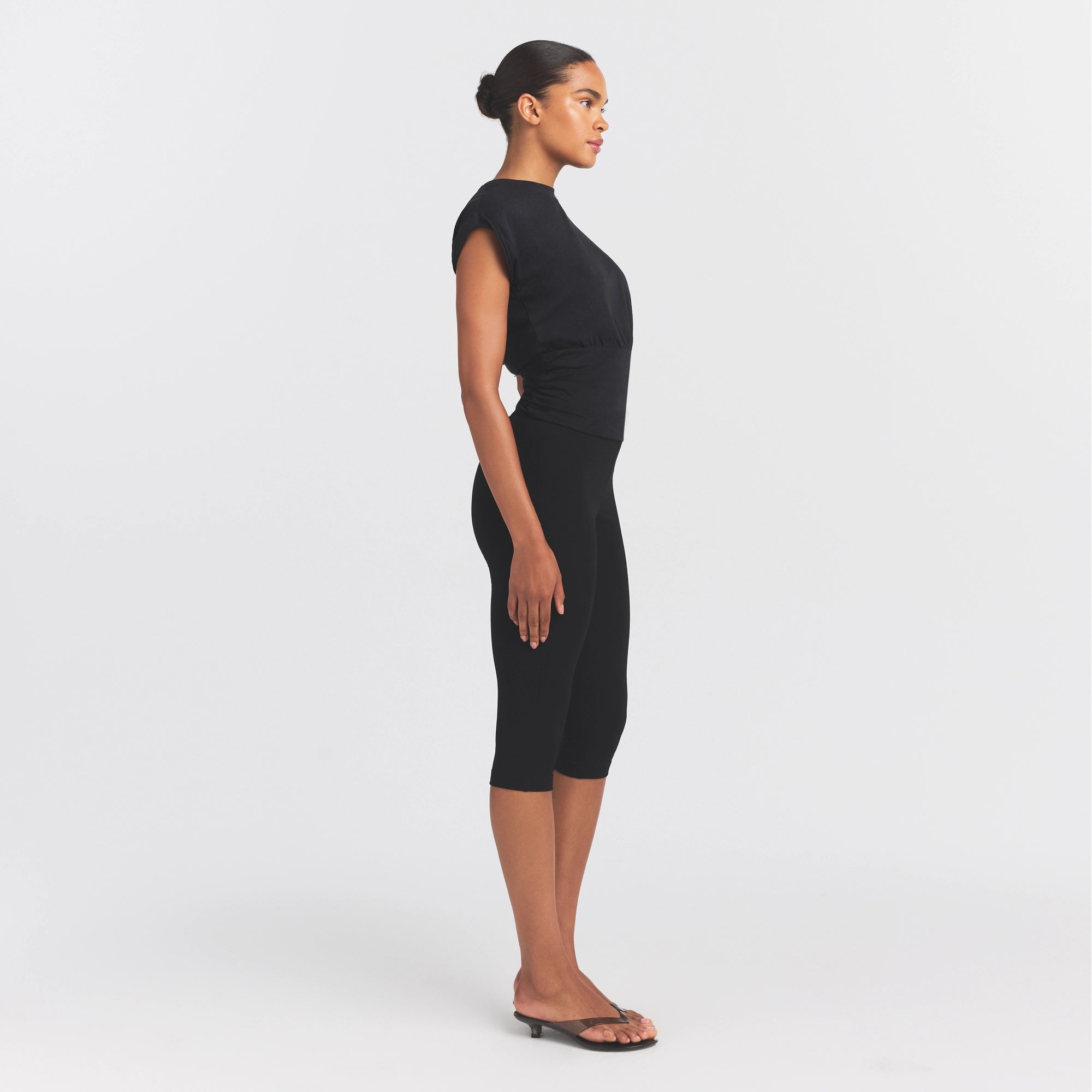 worn in jersey ruched tee worn in jersey ruched tee