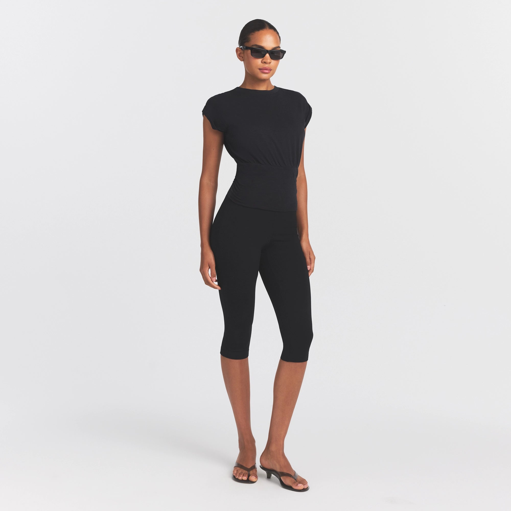 worn in jersey ruched tee worn in jersey ruched tee