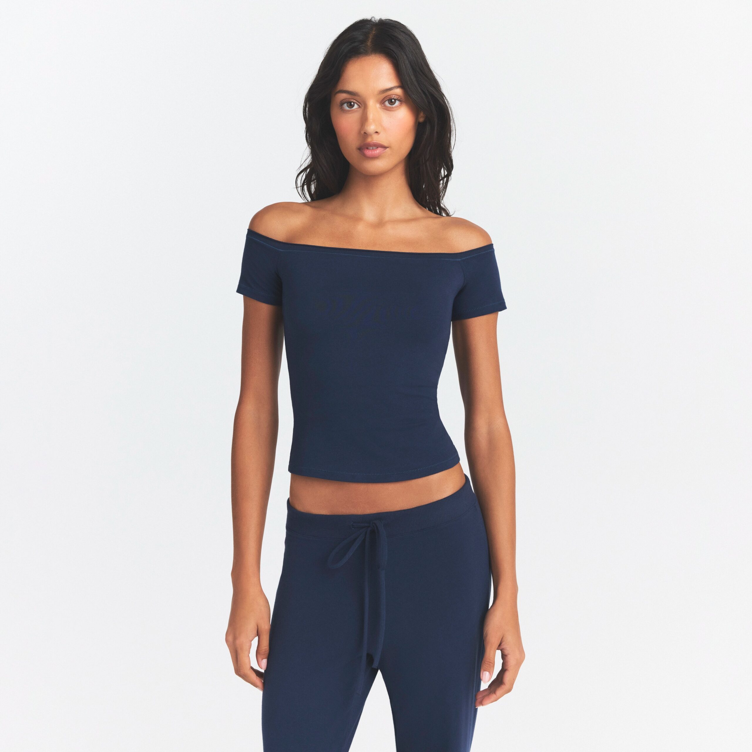 cotton jersey off the shoulder top cotton jersey off the shoulder top