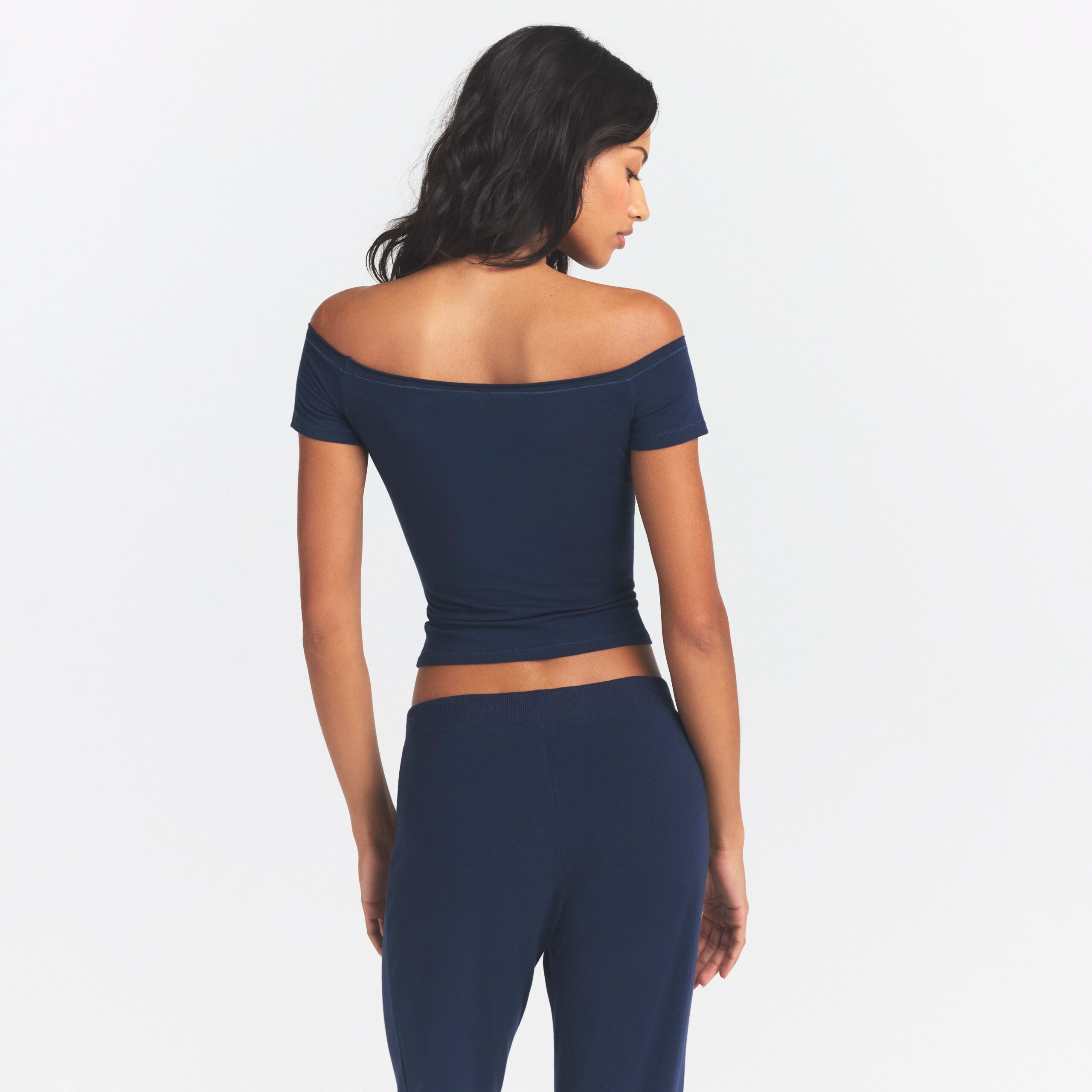 cotton jersey off the shoulder top cotton jersey off the shoulder top