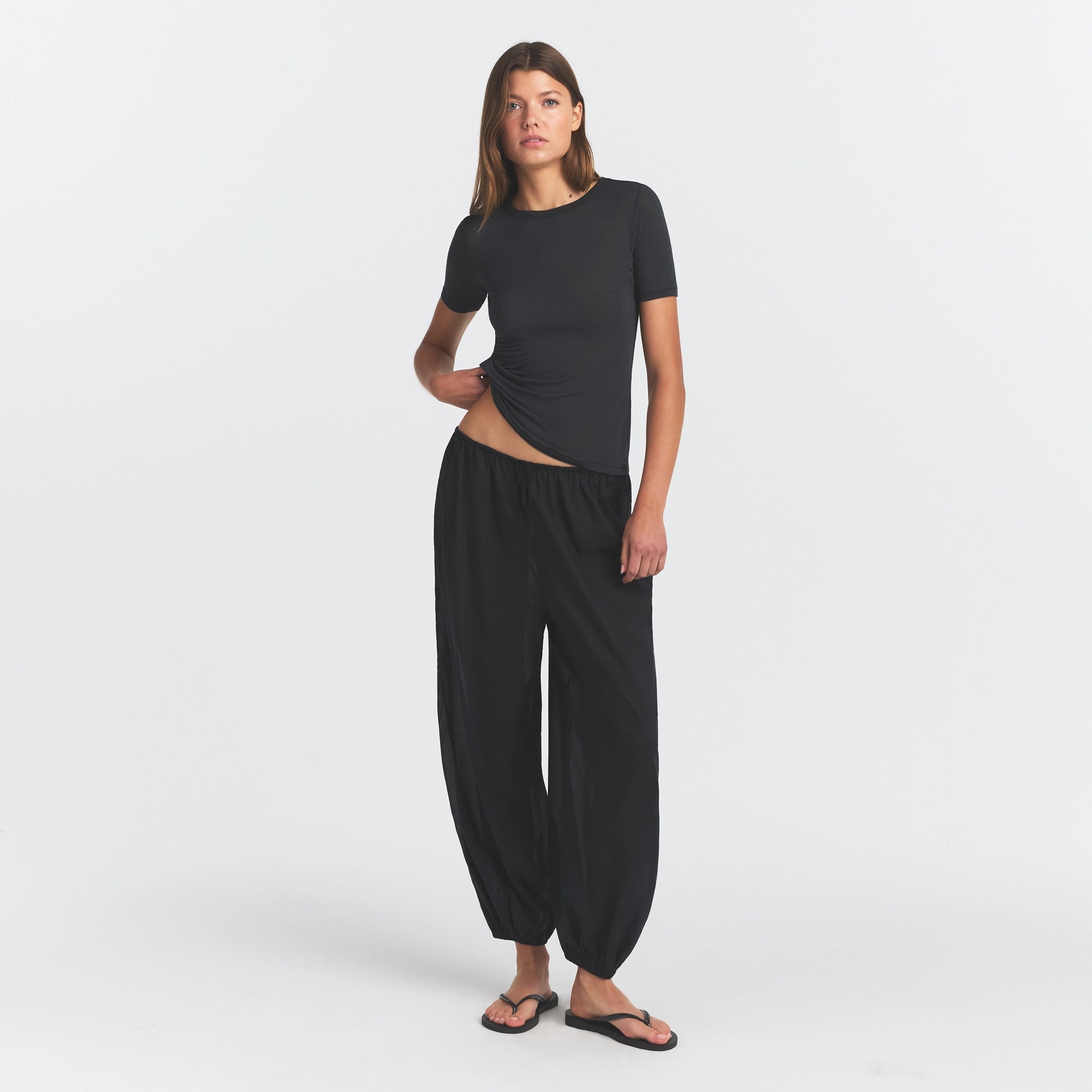 sheer modal long t shirt sheer modal long t shirt