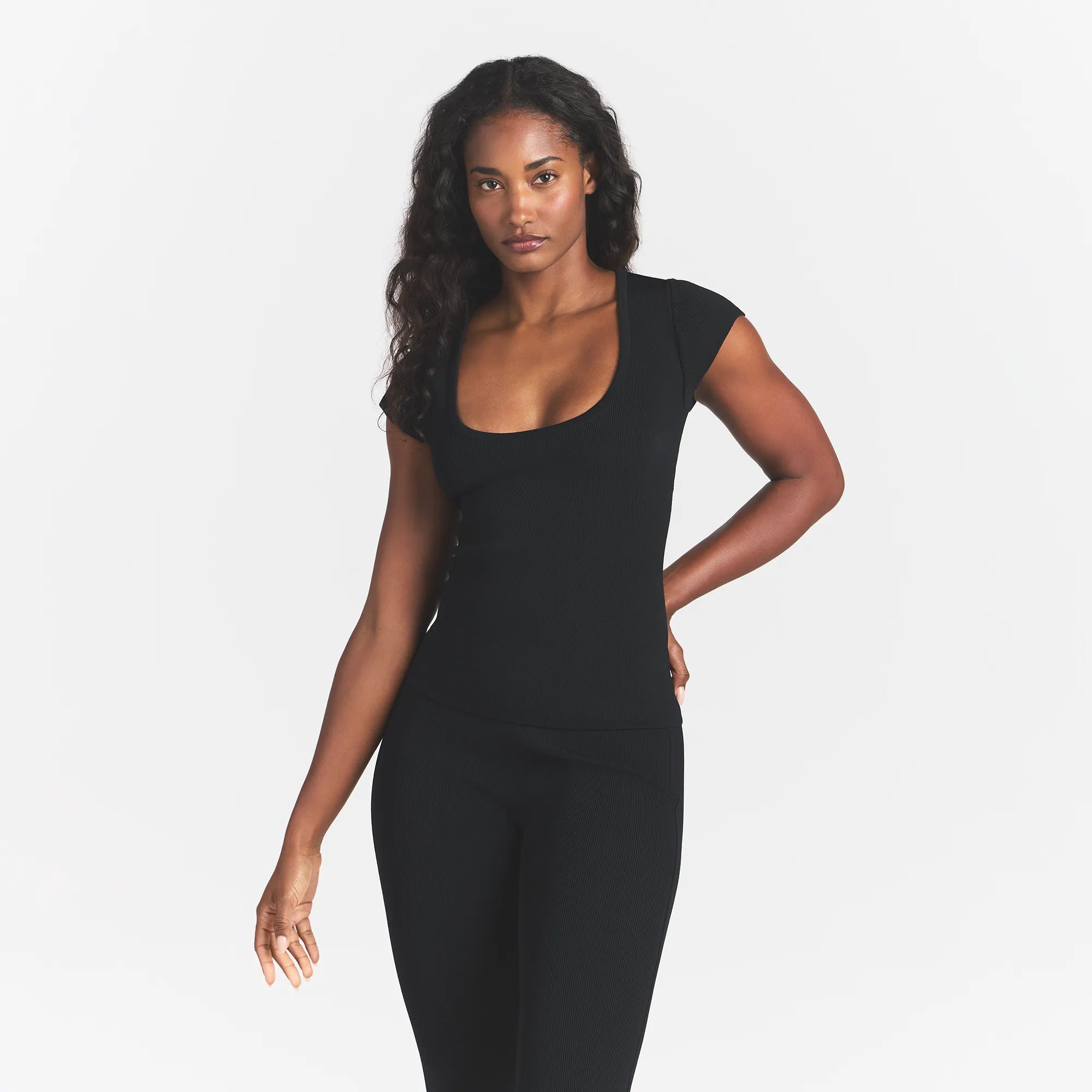 refined knit scoop neck top refined knit scoop neck top