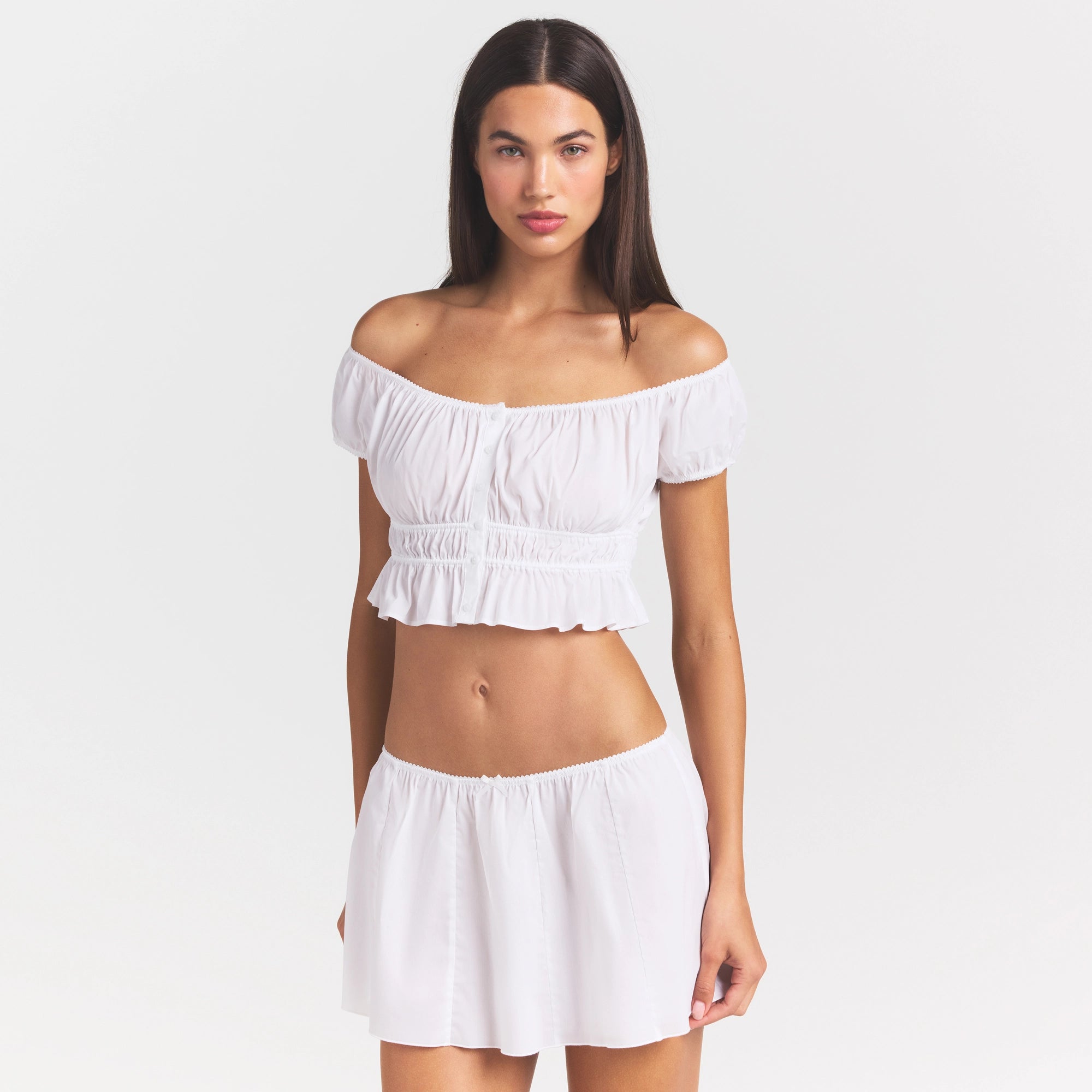 poplin apparel off the shoulder top poplin apparel off the shoulder top