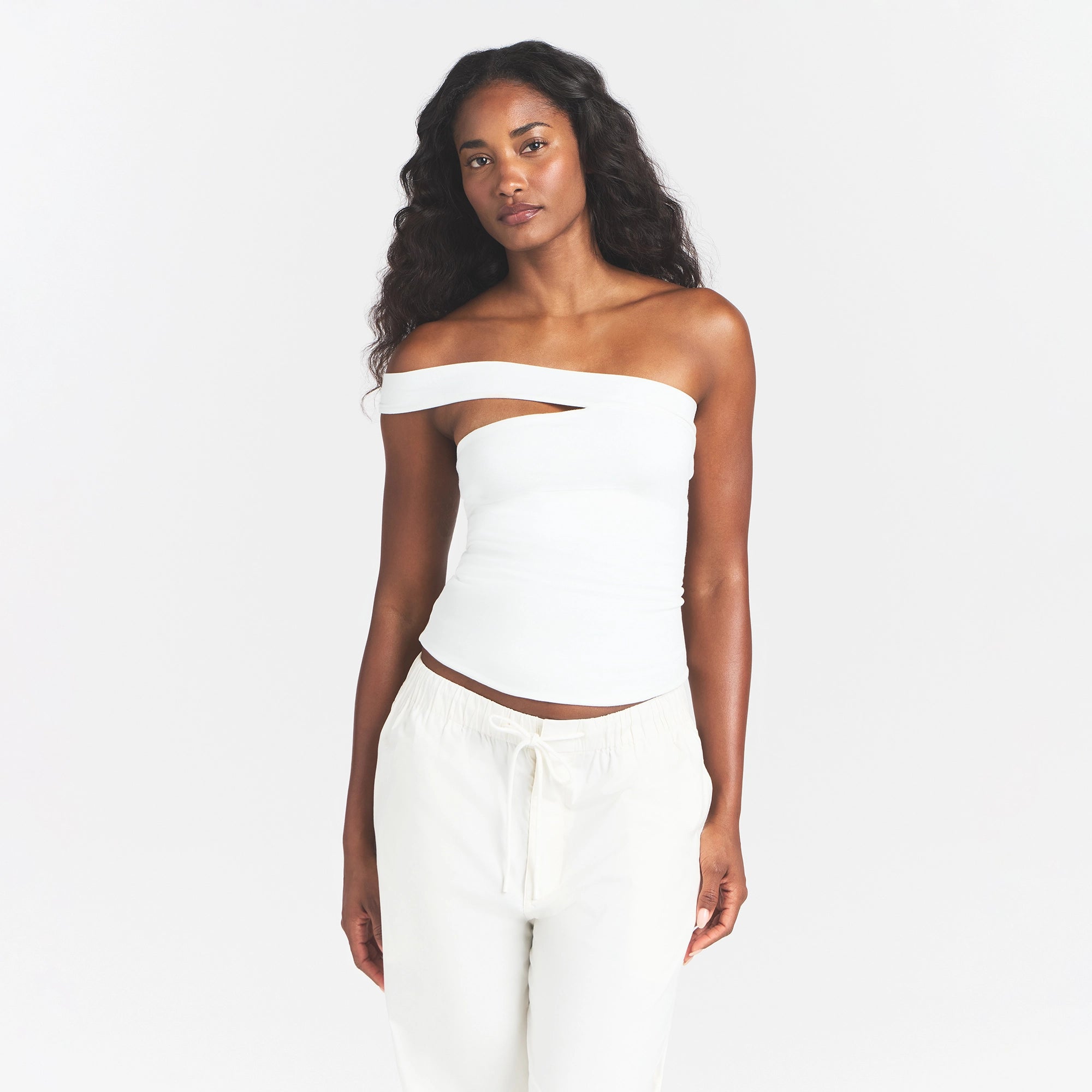 cotton jersey asymmetrical top cotton jersey asymmetrical top