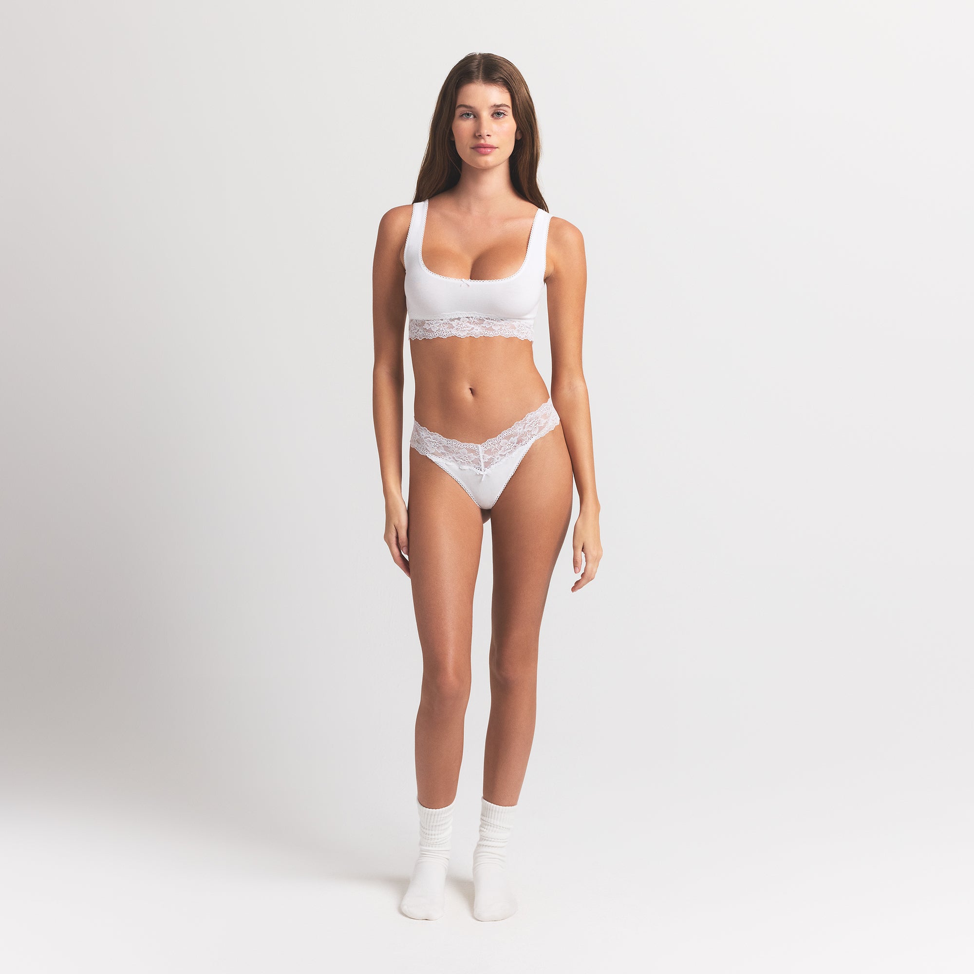 lightweight cotton wide lace thong lightweight cotton wide lace thong